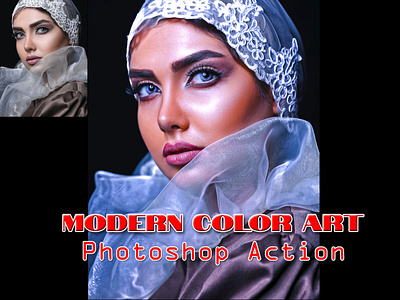 Modern Color Art Photoshop Action actions add-ons adobe photoshop color color grading color portrait colorful dutone effect filter glitch gradient modern color photography photoshop photoshop action photo effect poster retouching screen printing