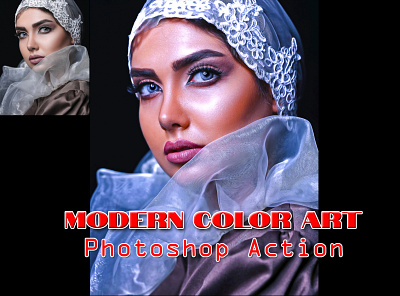 Modern Color Art Photoshop Action actions add ons adobe photoshop color color grading color portrait colorful dutone effect filter glitch gradient modern color photography photoshop photoshop action photo effect poster retouching screen printing