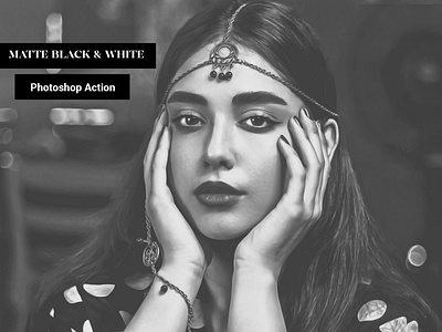 Matte Black & White Photoshop Action action add ons colorize convert effect film grain grayscale matte color matte effect matte finish monochrome photography photoshop action photoshop tutorials presets pure black threshold