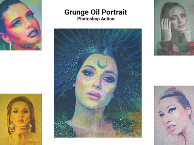 Grunge Oil Portrait Ps Action