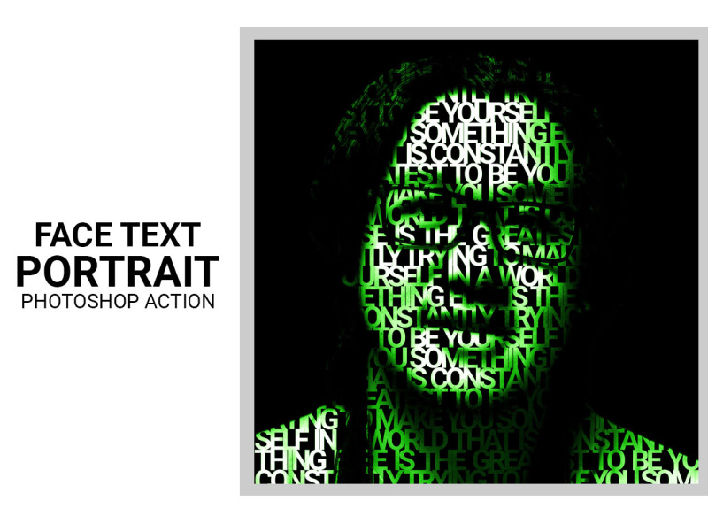 Face Text Portrait Ps Action by AL AMIN on Dribbble