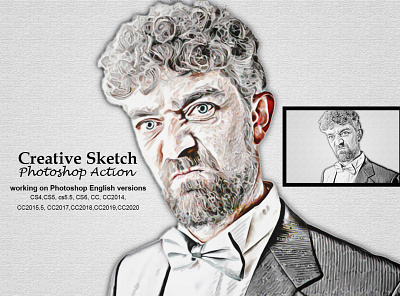 Creative Sketch Photoshop Action action artistic brush color creative sketch drawing effect hand drawing images line art outlin pencil sketch pencil sketch action photoshop portrait psd sketch art sketch effect sketch portrait template