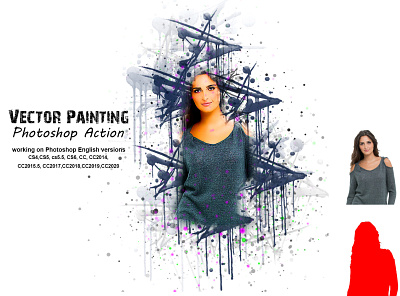 Vector Painting Photoshop Action atn brushes drawing effect images pattern photography photoshop photoshop action photoshop tutorial posterize professional realistic sketch action textures vector effect vector painting photoshop action vector pop art watercolor action watercolor verctor art