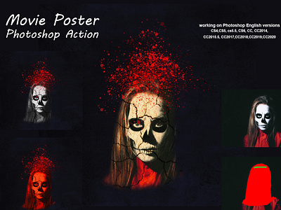 Movie Poster Photoshop Action abstract impression acrylic action brush effect dispersion dust explosion fire effect hand draw horror movie poster light burst movie poster photoshop action pattern photo effect photoshop photoshop action pop art poster art rustis sketch portrait smoke