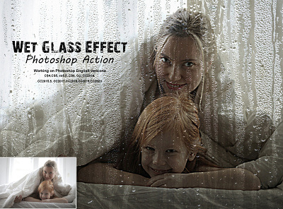 Wet Glass Effect Photoshop Action blur blure design drawing effect frosted glass glass images photography photoshop rain rainy day shower storm texture textures water drips water drops wet glass
