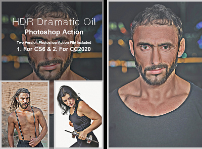 HDR Dramatic Oil Photoshop Action abastic oil acrylic artist oil paint dramatic oil action hdr oil effect hdr painting hdr specail hdr toning oil art oil effect oil paint cc2020 oil paint cs6 oil paint filter oil painting action oil portrait real oil realistic oil action smooth oil art