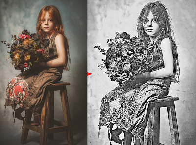 B & W Drawing Effect Photoshop Action color sketch digital digital art effect hand drawing effect line sketch pen sketch photoshop pencil drawing effect pencil sketch photo editor photography photoshop action photoshop tutorial portrait realistic pencil sketch photoshop action vector sketch watercolor sketch