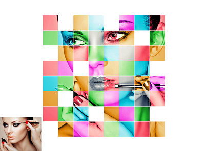 Color Grid Photoshop Action abastic acrylic color art color grid colorful disntegrate dispersion dot drawing effect glitch grid effect grid style matrix painting photography pop art square