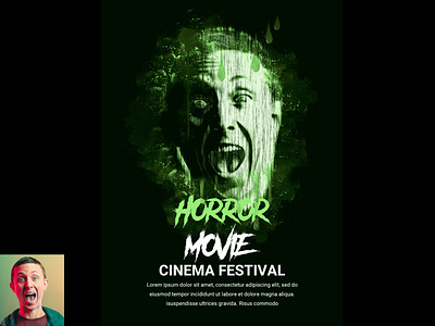 Horror Movie Poster Photoshop Action artist paint blood action brush colorful event poster film halloween horror action horror movie horror poster manipulation photo effect poster design poster effect romance poster scary movie theater thriller poster western film