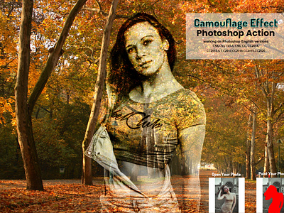 Camouflage Effect Photoshop Action abstract adobe photoshop artistic artistic forest style camouflage camouflage texture forest graffiti painting effect photo editing photoshop elements photoshop projects photoshop tutorial portrait sketch realistic texture generator tiled urben vintage watercolor effect