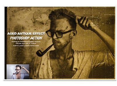 Aged Antique Effect Photoshop Action adobe photoshop aged antique portrait antique action distressed effect frame halftone painting effect paper photoshop action photoshop tutorial portrait sketch poster retro retro photoshop soft vintage stamp effect texture texture generator