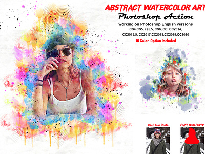 Abstract Watercolor Art Photoshop Action