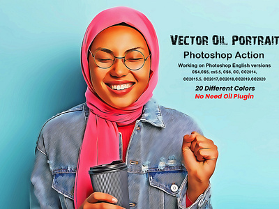 Vector Oil Portrait Photoshop Action
