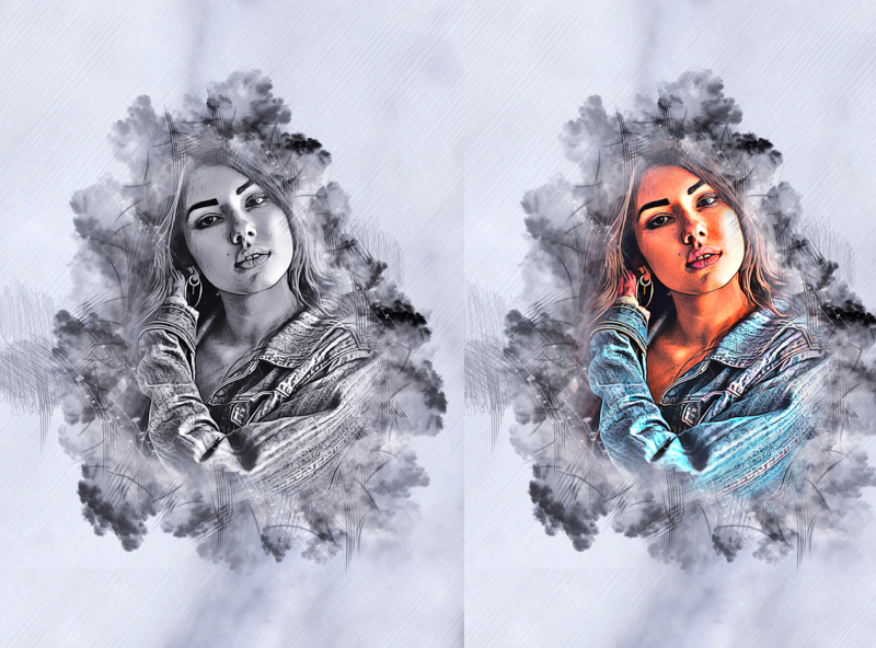 21+ Amazingly Created Watercolor & Sketch Effect Photoshop Actions