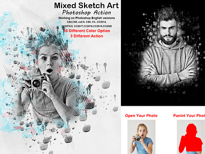 Mixed Sketch Art Photoshop Action