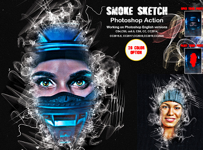 Smoke Sketch Photoshop Action abstract artistic artistic watercolor colored smoke hand drawing ink ink splash pencil sketch photoshop brushes photoshop tutorial portrait portrait watercolor realistic sketch effect photoshop smoke effect texture vector painting vintage watercolor effect