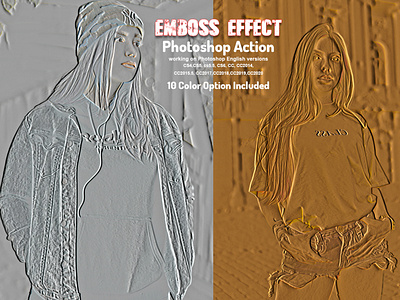 Emboss Effect Photoshop Action