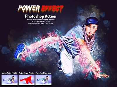 Power Effect Photoshop Action brushes photoshop cinematic dispersion effect electric energy explosion effect expolde lightning magic particles portrait powerful realistic rocks smoke sparkle storm thunder