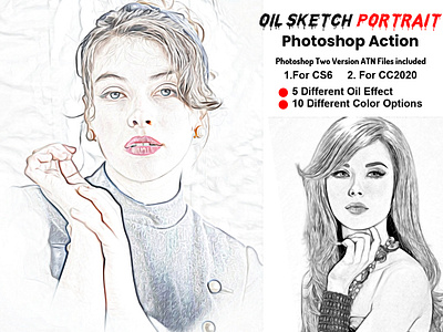 Oil Sketch Portrait Photoshop Action