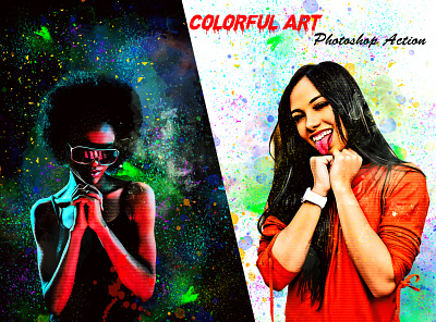 Colorful Art Photoshop Action artistic watercolor color action color effect digital art halftone pattern hand drawn painting photo manipulation photoshop action realistic watercolor smudge art vector art watercolor action watercolor art watercolor brush watercolor drawing watercolor effect watercolor painting watercolor portrait