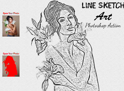 Line Sketch Art Photoshop Action artistic convert hand drawn lineart manipulation patterns pen sketch pencil pencil drawing pencil sketches photoshop brushes quick sketch realistic art scribble sketch sketch action sketch effect sketch portrait smudge painting vector sketch