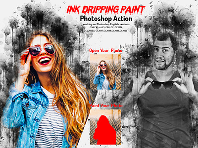 Ink Dripping Paint Photoshop Action