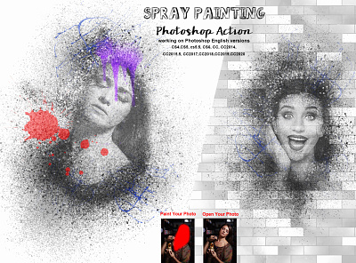 Spray Painting Photoshop Action color action