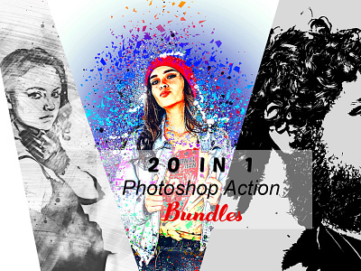 20 IN 1 Photoshop Action Bundles addons bundles
