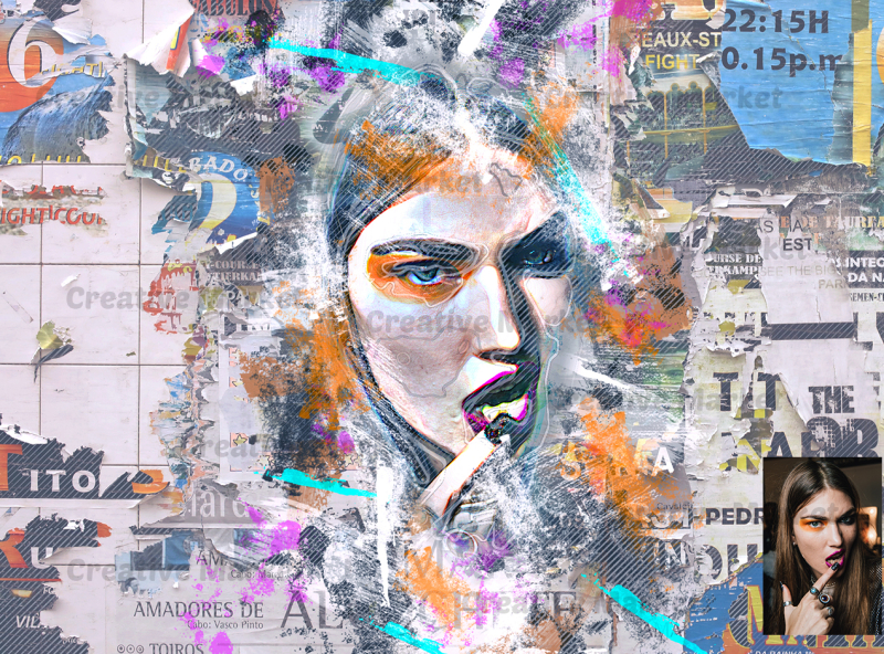 collage art photoshop action download