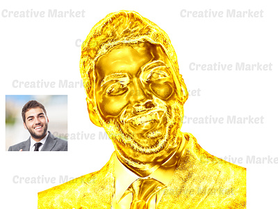 Gold Statue Photoshop Action