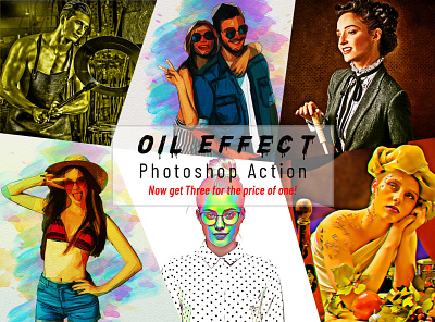 Oil Effect Photoshop Action colorful oil