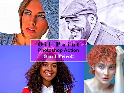 Oil Paint Photoshop Action drawing
