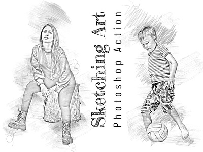 Sketching Art Photoshop Action photoshop action