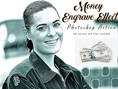 Money Engrave Effect PS Action photoshop tutorial