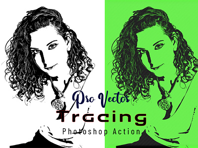 Pro Vector Tracing PS Action sketch