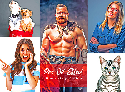 Pro Oil Effect Photoshop Action photo effect