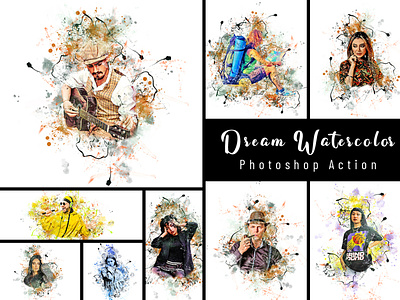 Dream Watercolor Photoshop Action vector paint