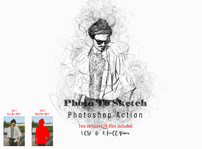 Photo To Sketch Photoshop Action photoshop tutorial