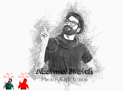 Abstract Sketch Photoshop Action line sketch