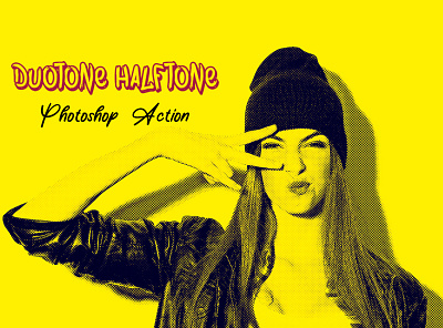 Duotone Halftone Photoshop Action photoshop action
