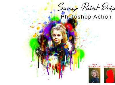 Spray Paint Drip Photoshop Action photoshop tutorial