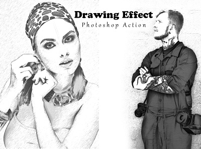 Drawing Effect Photoshop Action style