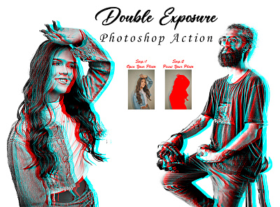 Double Exposure Photoshop Action adobe photoshop