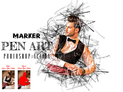 Marker Pen Art Photoshop Action