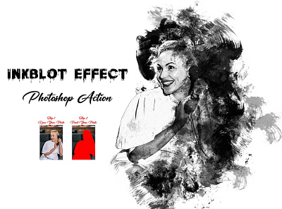 Inkblot Effect Photoshop Action adobe photoshop
