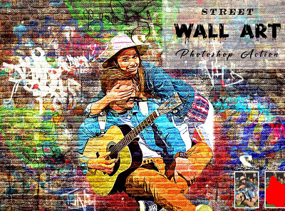 Street Wall Art Photoshop Action photoshop action
