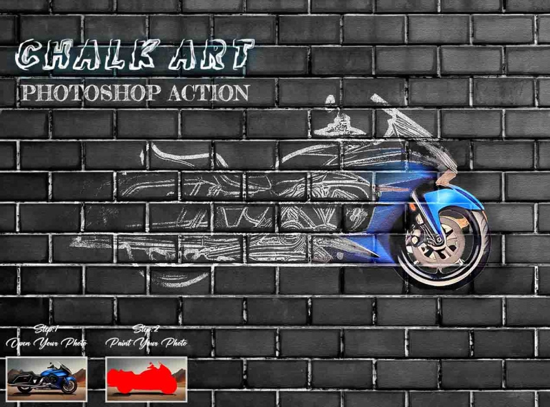 Chalk Art Photoshop Action by AL AMIN on Dribbble