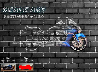 Chalk Art Photoshop Action photoshop tutorial