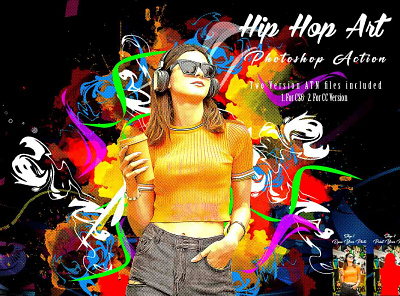 Hip Hop Art Photoshop Action art brushes