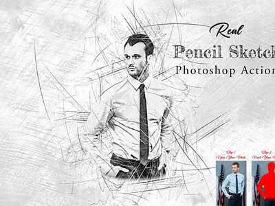 Real Pencil Sketch Photoshop Action photoshop action